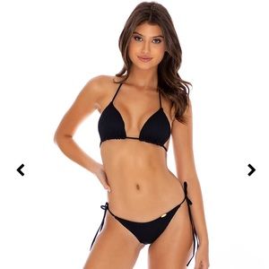 Luli fama bikini bottom black medium new with tag
